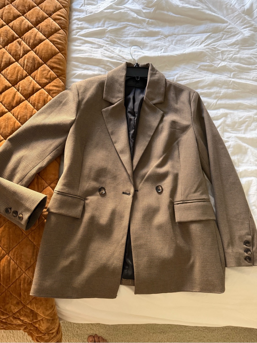 Blank NYC Brown Glen Plaid Blazer